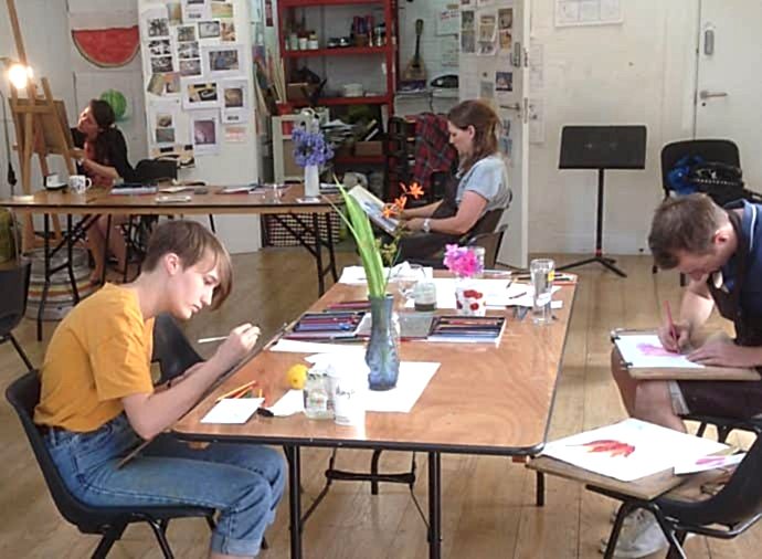 students at art summer school students at art summer school