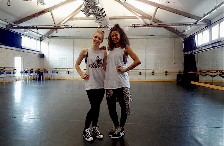 Tarnya (right) with City Academy Street Dance student Natalie Johanna tarnya and street dance student